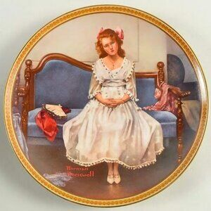 Knowles Norman Rockwell Rediscovered Women Collection "Waiting at the Dance"